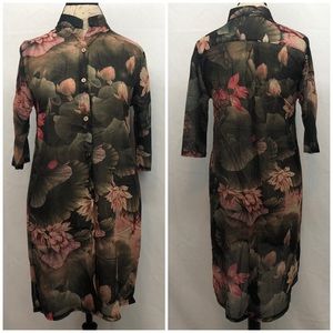 Beautiful Floral Sheer Top